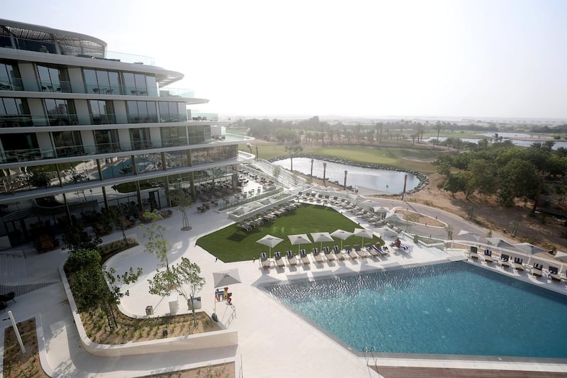Dubai, United Arab Emirates - September 24, 2019: General views of JA Lake View hotel which opened recently. Tuesday the 24th of September 2019. Jebel Ali, Dubai. Chris Whiteoak / The National