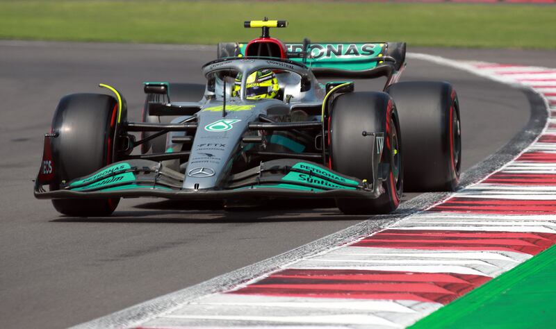 Lewis Hamilton during qualifying for the Mexican Grand Prix. Reuters