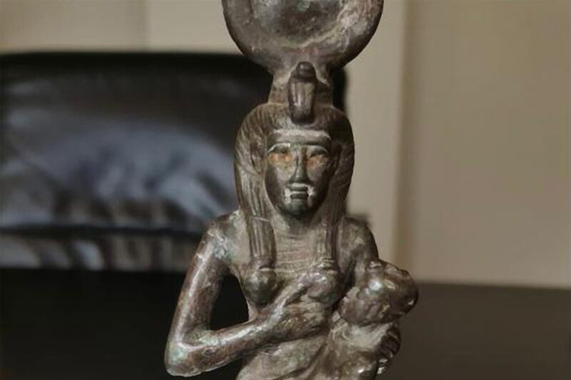 The antique bronze statue of the goddess Isis. Photo: Egyptian Foreign Ministry