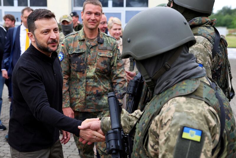 Ukrainian President Volodymyr Zelenskyy's peace formula calls for the withdrawal of Russian troops. Reuters