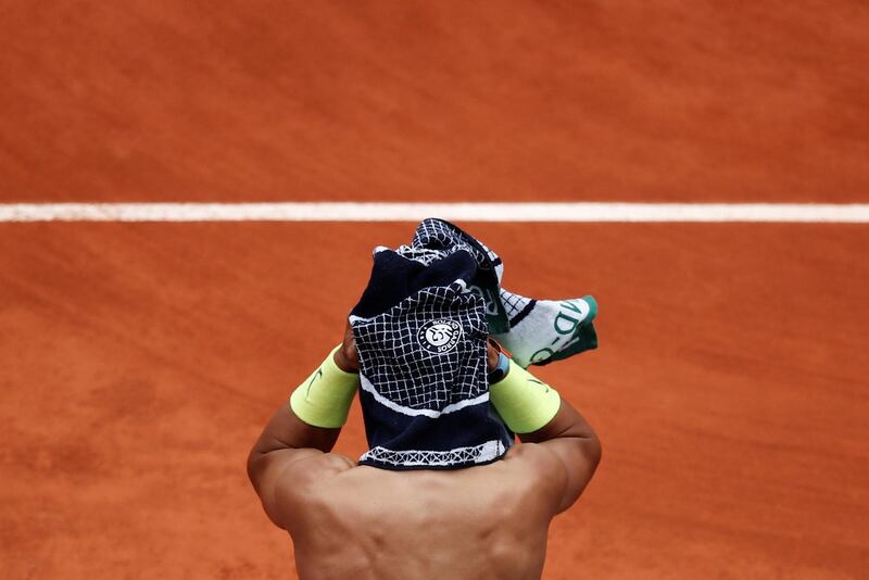 Nadal during his semi final match against Federer. Reuters