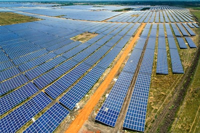 India’s Adani Group has launched a 648 megawatts solar project in the southern Indian state of Tamil Nadu. Courtesy Adani Group  *** Local Caption ***  bz23se-india-solar-01.jpg