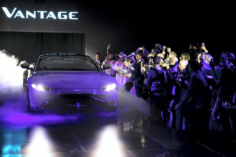 DUBAI, UNITED ARAB EMIRATES - NOV 21:

Aston Martin Vantage launch event at Palazzo Versace Hotel,

(Photo by Reem Mohammed/The National)

Reporter:  ADAM WORKMAN
Section: WK