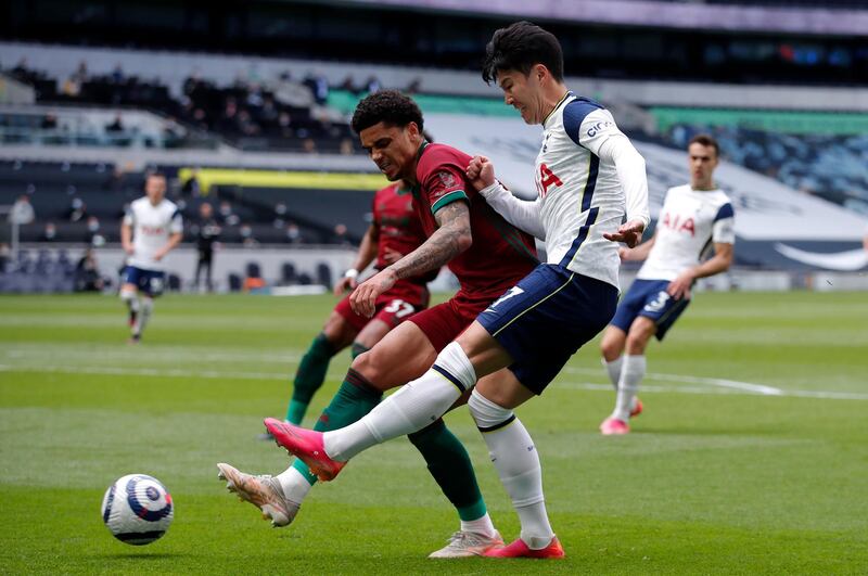 Son Heung-min – 7: Ghosted past Hoever like he wasn’t there early on before pinging cross into middle and forced save out of Patricio after skipping past Coady. Looked most likely to make breakthrough for Spurs until Kane did the honours. Getty