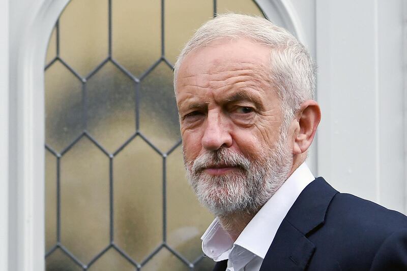 epa07815945 Labour leader Jeremy Corbyn departs his home in London, Britain, 04 September 2019. Corbyn has stated that Labour will vote for a general election once legislation to stop a no-deal Brexit has been put into law.  EPA/ANDY RAIN