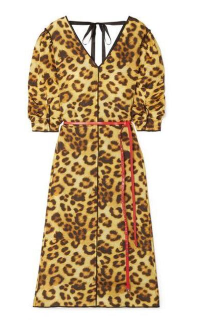 Marc Jacobs Belted leopard-print taffeta dress. Net-a-Porter