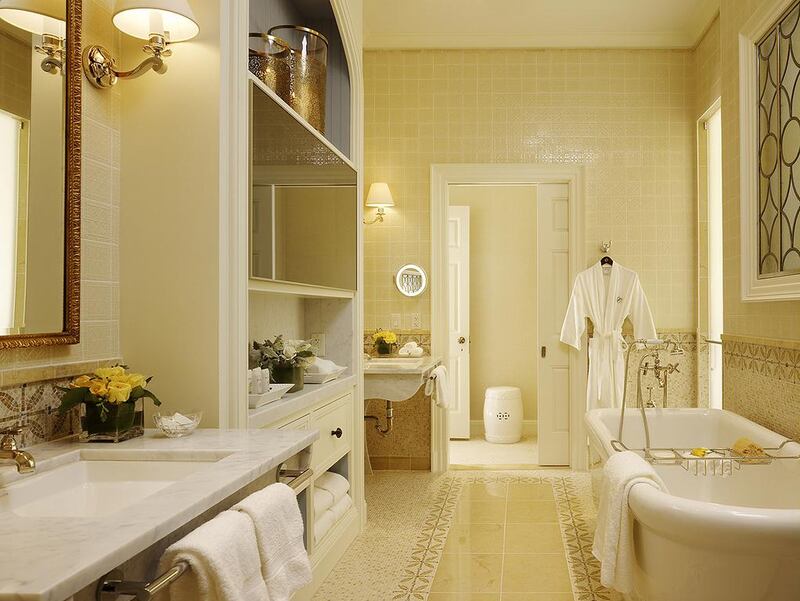 Penthouse suite, master bath at the Fairmont Hotel in San Francisco. Courtesy of Fairmont Hotels & Resorts