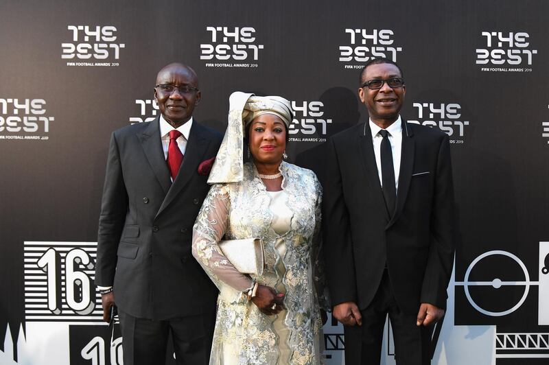 Youssou N'Dour (R) attends The Best FIFA Football Awards 2019. Getty Images