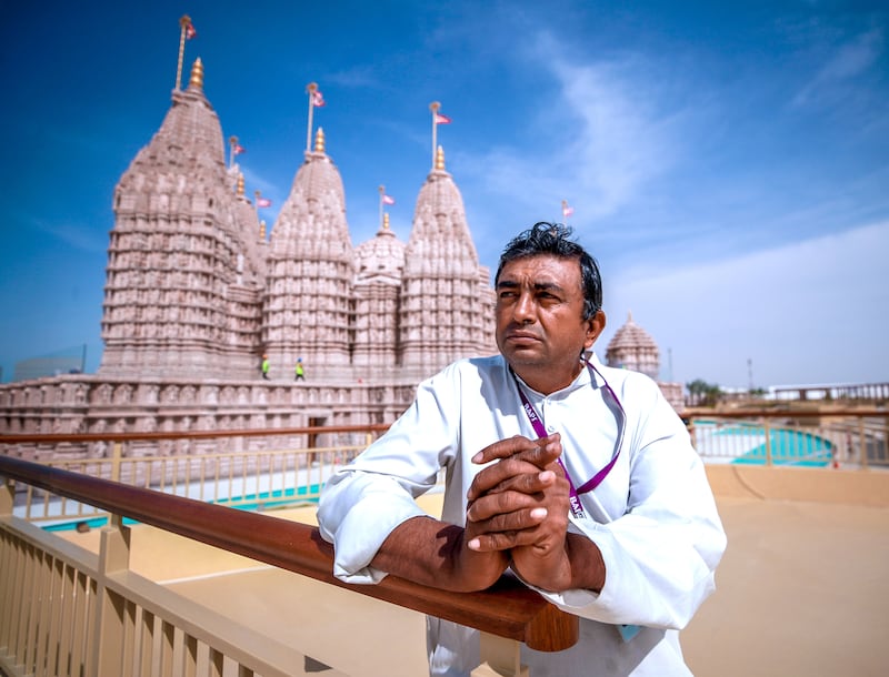 Mr Parikh has been involved in the construction of more than 40 temples across the world. Victor Besa / The National