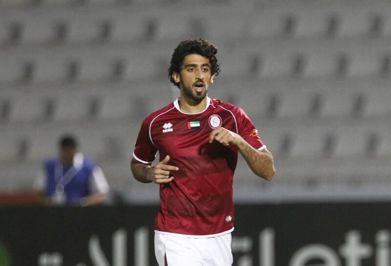 Hamdan Al Kamali is among the players returning from injury for Al Wahda. Razan Alzayani / The National