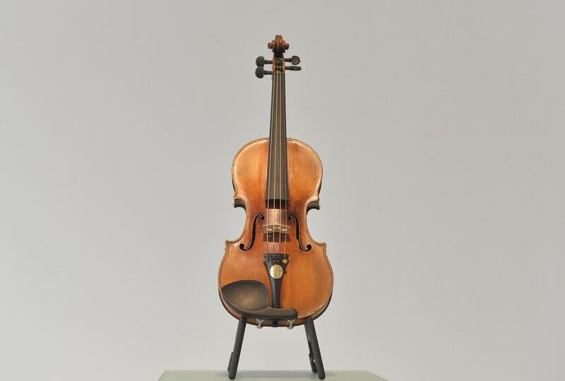 The Kreutzer Stradivarius violin is seen on display in London 9 May, 2014. The violin is estimated to be worth between $7.5 million (27.5 million dirhams) and $10 million (36 million dirhams). The violin, which will be sold in New York on 18 June, is named after the French violinist Rodolphe Kreutzer, and dates back to around 1731. Reuters