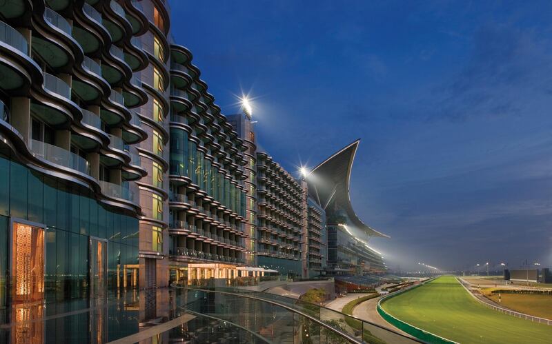 A handout photo of Meydan Hotel in Dubai (Courtesy: Meydan Hotel) *** Local Caption ***  al22mr-dwc-meydan.jpg