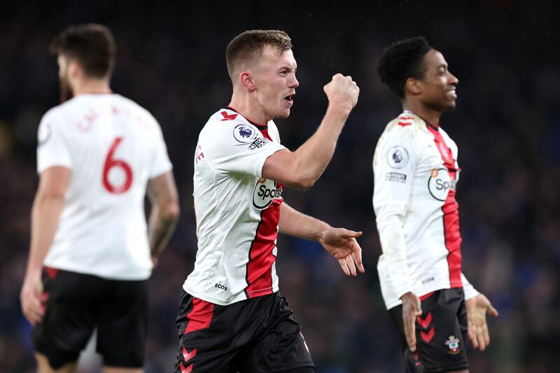 James Ward-Prowse of Southampton celebrates after scoring their second goal. Getty