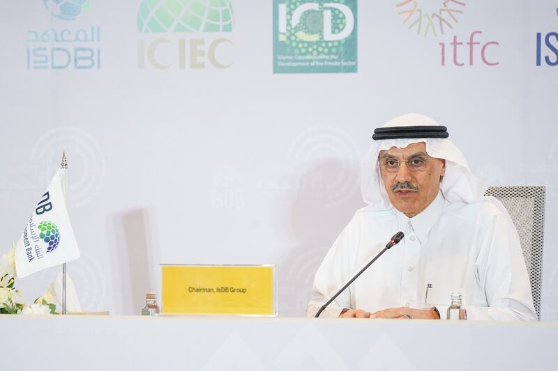 Muhammad Al Jasser, president and group chairman of Islamic Development Bank, at the group’s annual meetings in Jeddah. Photo: Islamic Development Bank