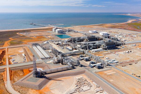 Chevron's Wheatstone Liquefied natural gas compound on the Pilbara coast, Western Australia. Reuters