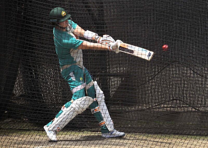 Australia batsman Steve Smith plays a shot during training at Melbourne Cricket Ground on Wednesday, December 30. AFP