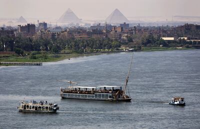 The Nile in Cairo, where authorities fear the dam in Ethiopia will affect water volumes reaching Egypt. AP