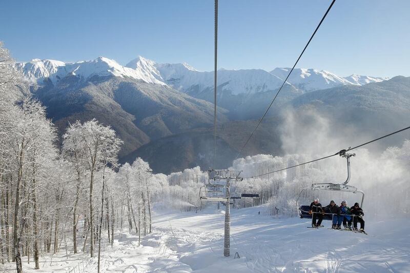 A general view ahead of the Sochi 2014 Winter Olympics at the Mountain Cluster on Sunday.  Ezra Shaw / Getty Images