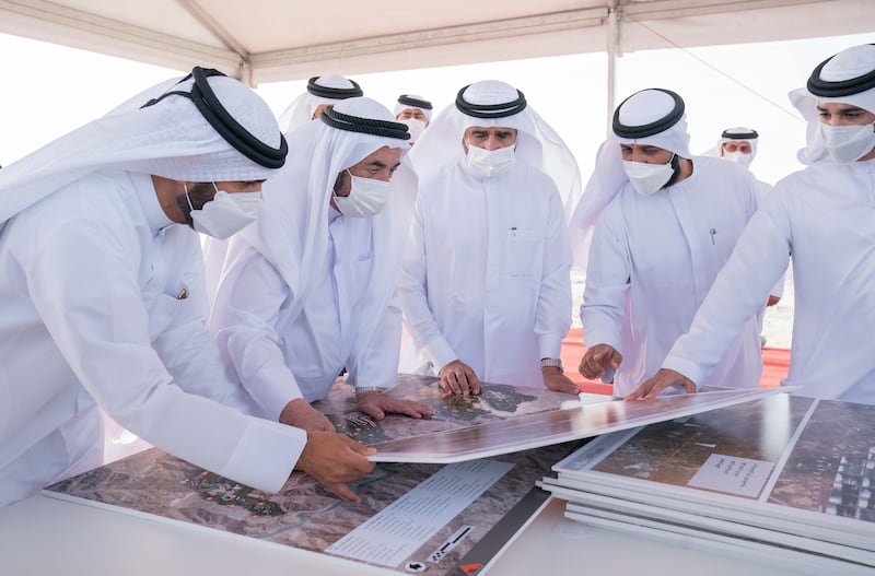 Ruler of Sharjah inspected plans for the city of Kalba and its floating theatre project on his visit