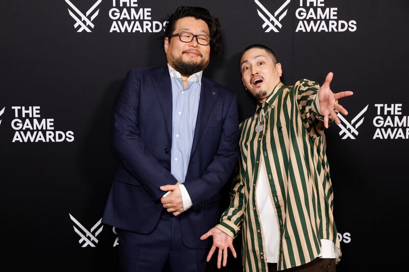 Capcom executives Takayuki Nakayama and Shuhei Matsumoto. EPA