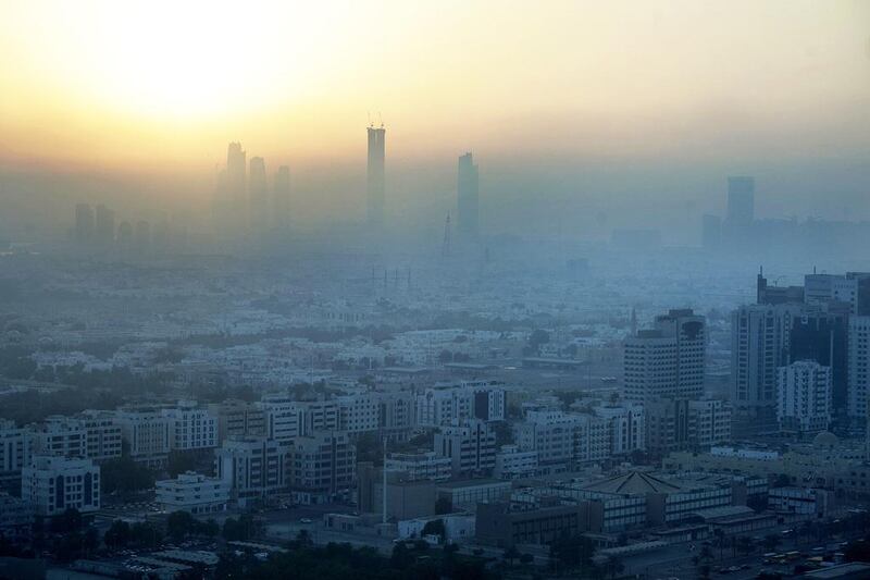 People are more concerned about the air quality affecting the capital, according to a survey by the Environment Agency Abu Dhabi. Silvia Razgova / The National