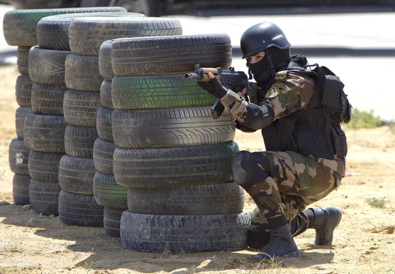 Women make up just 3 per cent of 30,000 members of the Palestinian police and other security agencies in the West Bank, but there’s a push to recruit more. Ammar Awad / Reuters