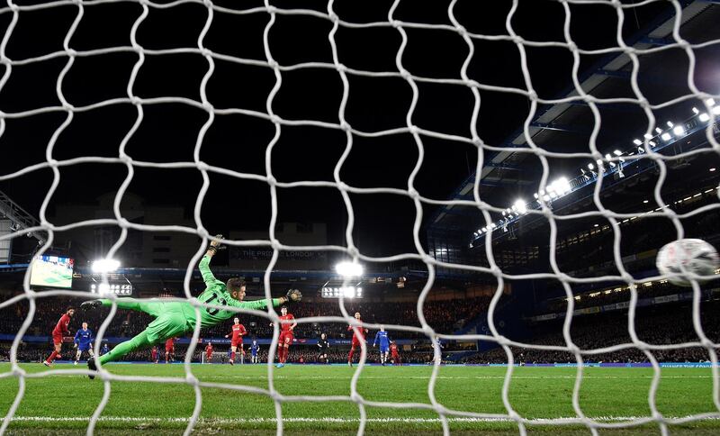 Ross Barkley of Chelsea scores to make it 2-0 during the second half at Stamford Bride. AFP