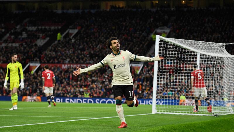 Mohamed Salah 10 - The Egyptian’s pass for the opening goal was wonderful but what followed was exceptional. He tormented United and was rewarded with a hat-trick. AFP