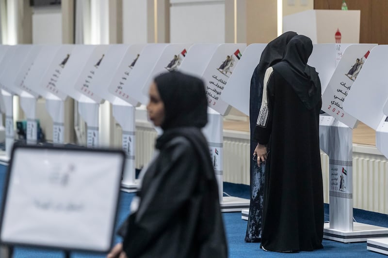Electronic voting in the UAE's Federal National Council elections began at selected centres on October 4, ahead of main voting on October 7. Antonie Robertson / The National