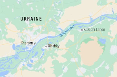 Ukraine has footholds close to Oleshky and Kozachi Lazeri