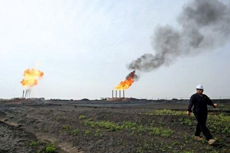 BP is the lead operator at Iraq's Rumaila field, above, where production stands at 1.4 million bpd. Essam Al-Sudani / AFP