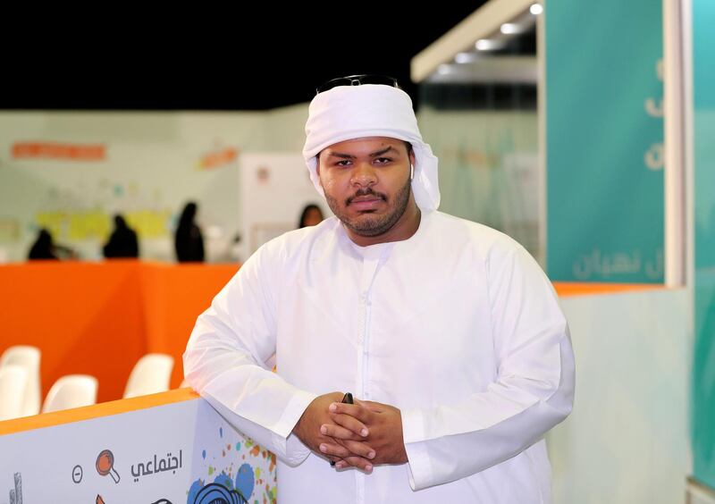 Dubai, United Arab Emirates - April 25th, 2018: Mohammed Faisal at the second day of the Emiratisation forum, where Emirati university students will explore job opportunities in the private sector. Wednesday, April 25th, 2018 at the World trade centre, Dubai. Chris Whiteoak / The National