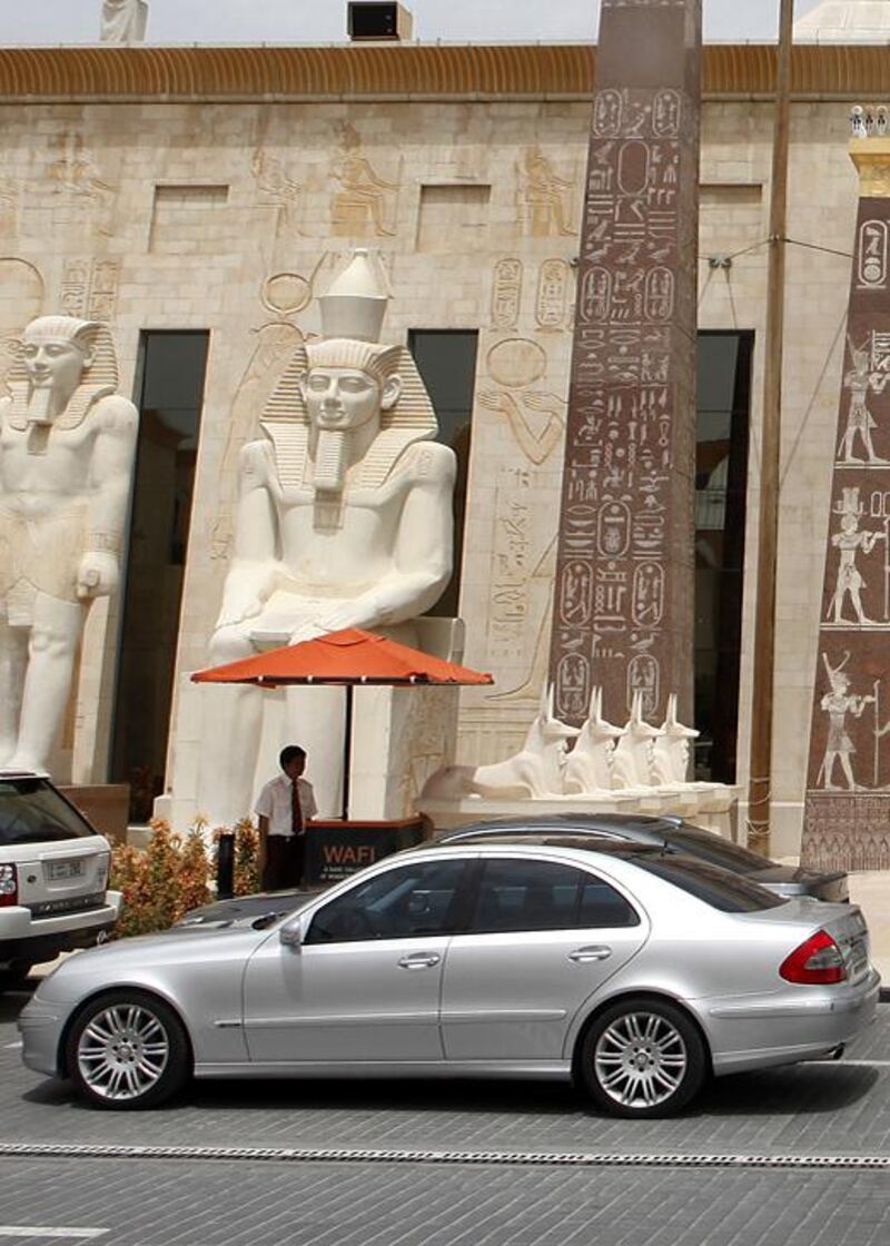 Valet parking at Wafi City in Dubai. Jeffrey E Biteng / The National