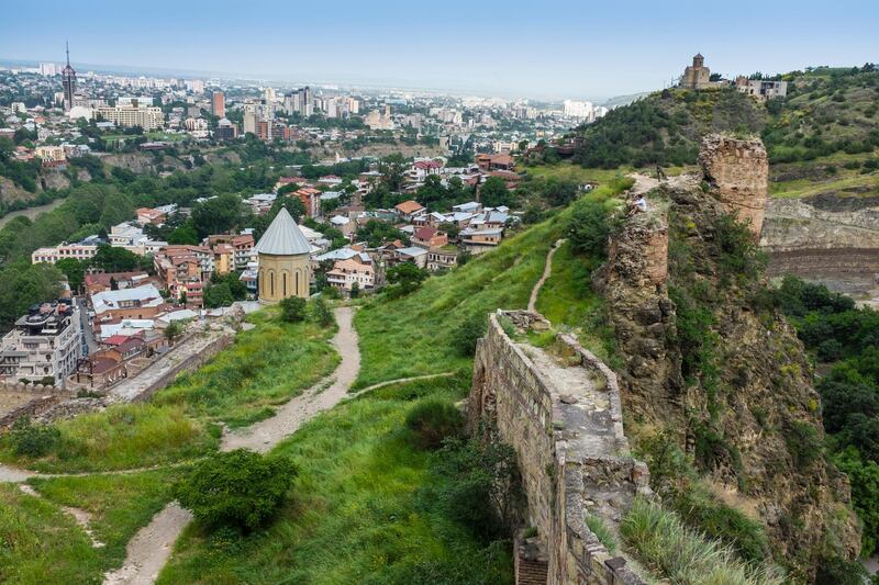 JGWR0X Narikala Fortress, Tbilisi, Georgia, Eastern Europe. Philip Willcocks / Alamy Stock Photo