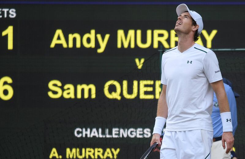 Andy Murray struggled with a hip injury throughout Wimbledon until his quarter-final defeat to Sam Querrey. Toby Melville / Reuters