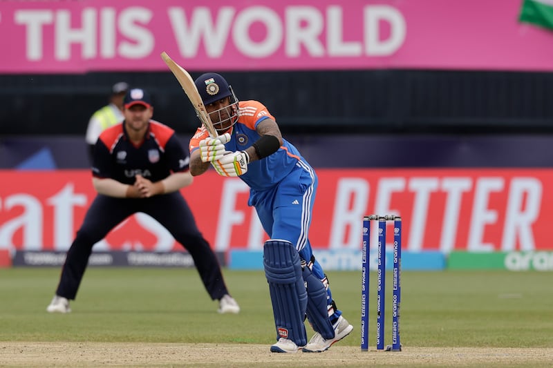 India's Suryakumar Yadav hit two fours and two sixes during his knock. AP