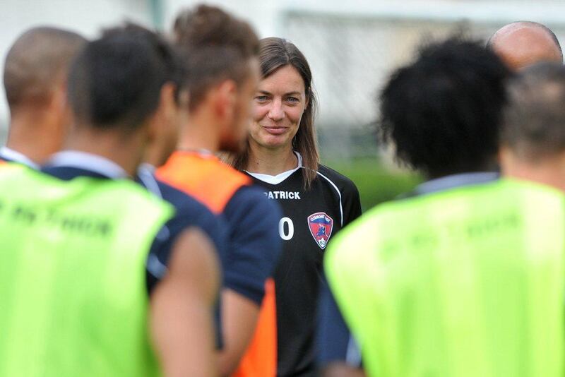 Corinne Diacre, former French national team captain, attends her first training session as manager of Ligue 2 club Clermont on Monday. Thierry Zoccolan / AFP / June 30, 2014