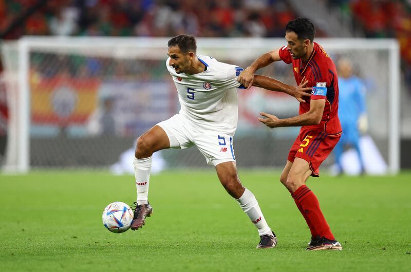 Celso Borges - 6. One of the few Costa Rica players able to maintain possession while also winning a number of duels. Sometimes applied pressure in the wrong moments, but it was a difficult midfield battle on the night against Pedri and Gavi. Reuters