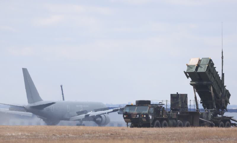 Nato member countries have been flying military transport planes into Rzeszow on a regular basis following announcements that Poland would supply Ukrainian armed forces with weapons. Getty