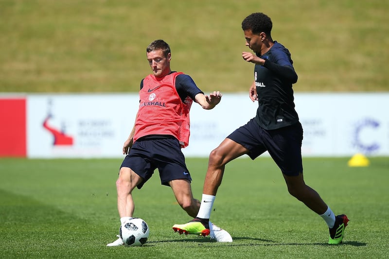 Deli Alli looks to go past a challenge during training.  Alex Livesey / Getty Images