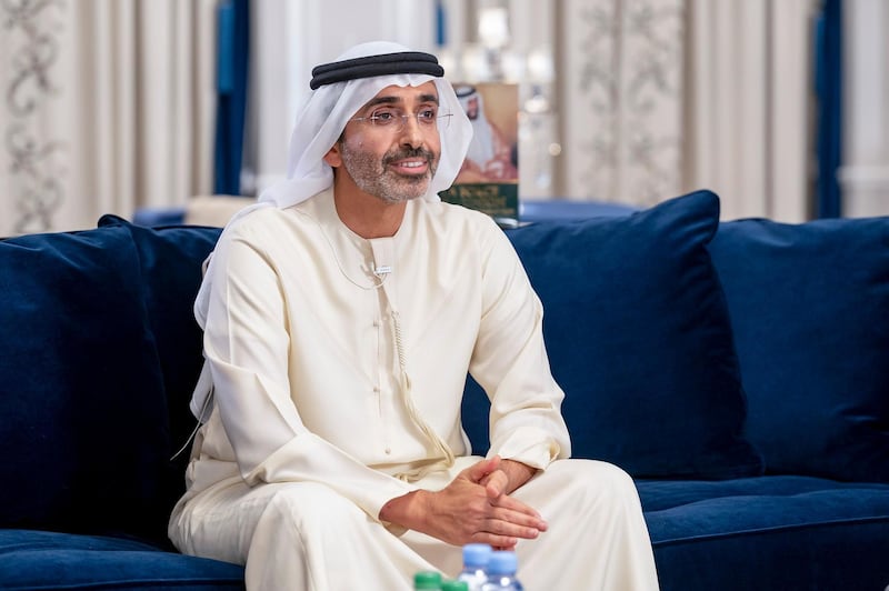 ABU DHABI, UNITED ARAB EMIRATES - May 03, 2021: HH Sheikh Diab bin Zayed Al Nahyan participates in an online lecture titled “For the Greater Good: Innovations for more Resilient Global Communities”, during the online series of Majlis Mohamed bin Zayed.

( Hamad Al Kaabi / Ministry of Presidential Affairs )​
---