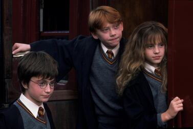 Daniel Radcliffe, Rupert Grint and Emma Watson in 'Harry Potter and the Philosopher's Stone'. Courtesy Warner Bros Pictures