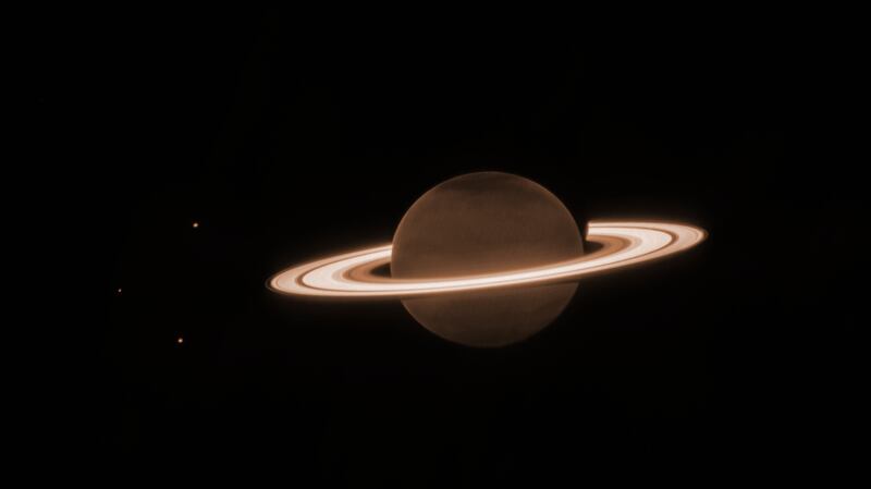 Saturn has seven rings with several gaps and divisions between them, as well as 53 known moons. Photo: Nasa