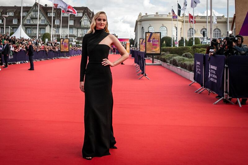 Sophie Turner arrives for the premiere of 'Heavy' as part of the 45th Deauville American Film Festival on September 7, 2019. AFP