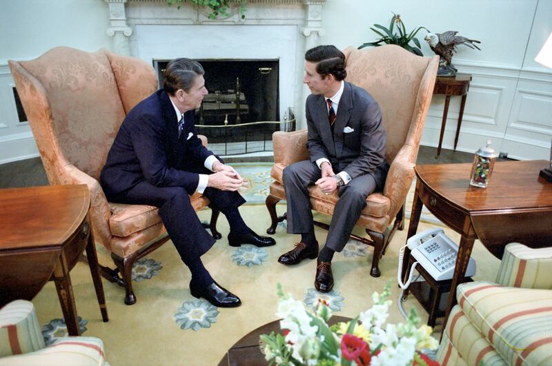 President Ronald Reagan during a visit with the then-Prince of Wales in the Oval Office in 1981. Photo: White House