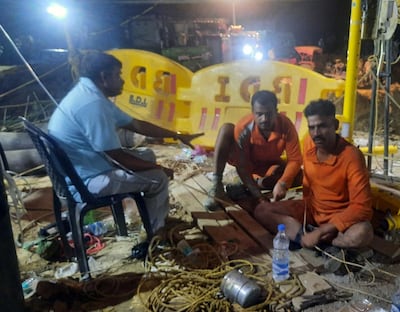 Emergency workers struggle to rescue a 10-year-old Indian boy from 80-ft deep borewell. Dahlia Nehme / The National