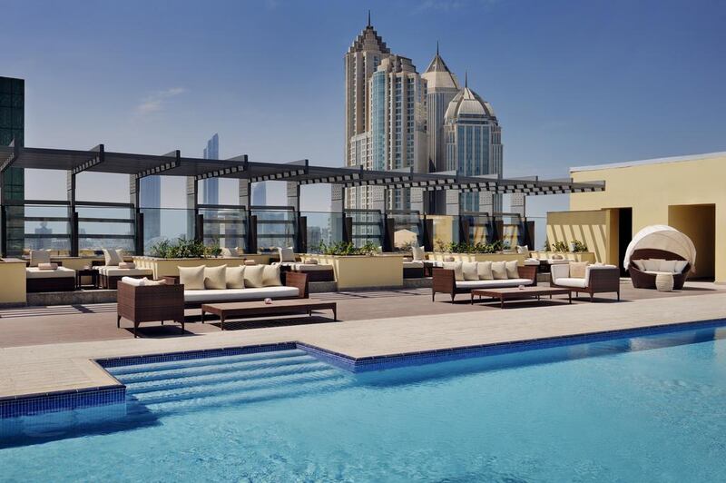 The swimming pool at Southern Sun Abu Dhabi hotel. Courtesy Southern Sun Abu Dhabi