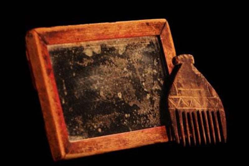 A comb and mirror from about the 1940s.