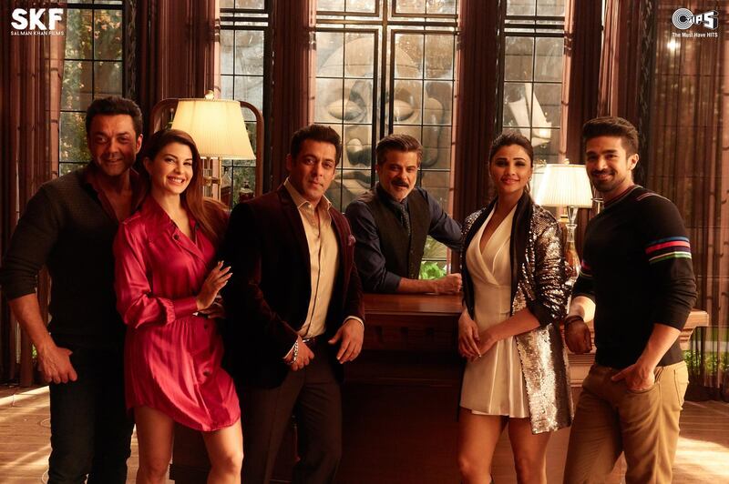 The cast of Race 3 in Abu Dhabi