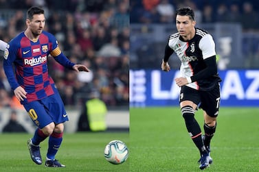 Lionel Messi and Cristiano Ronaldo. AFP